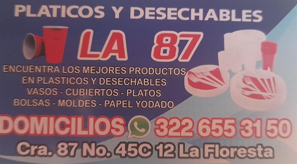 Plásticos y Desechables la 87 