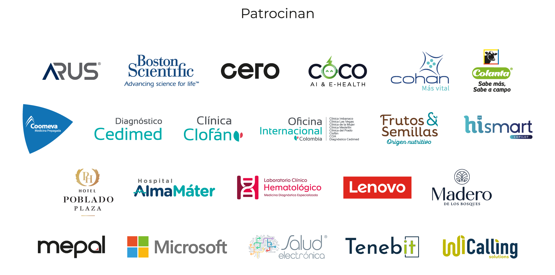 Patrocinadores Medellín Health City